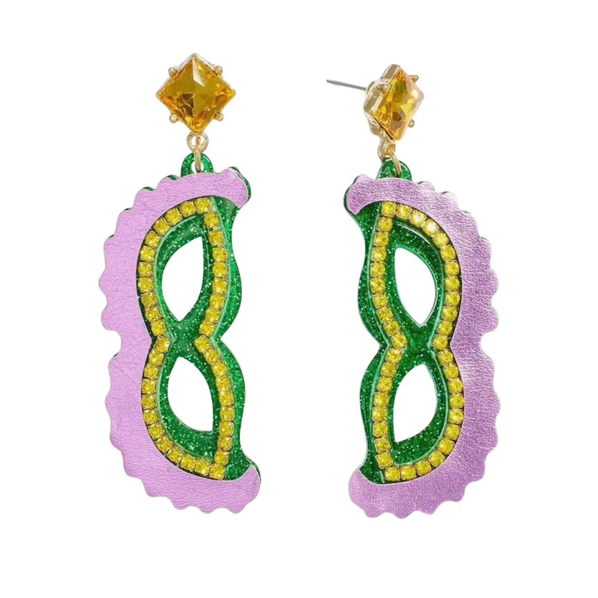 Mardi Gras Mask Earrings