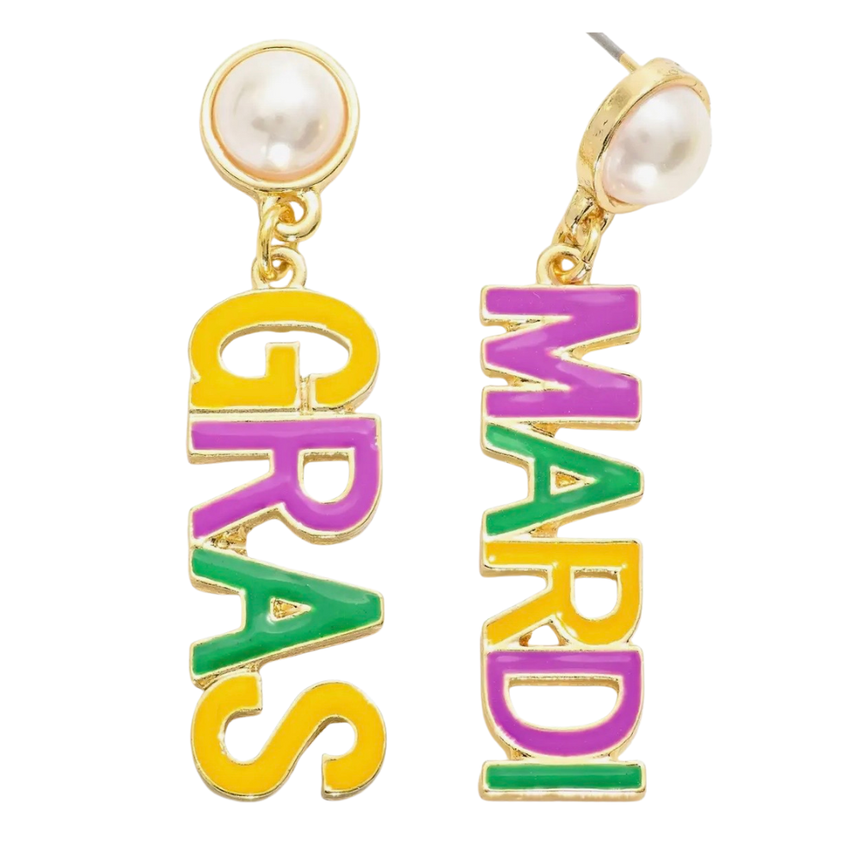Mardi Gras Earrings