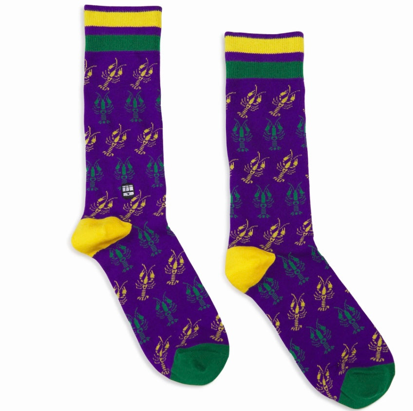 Mardi Gras Crawfish Socks