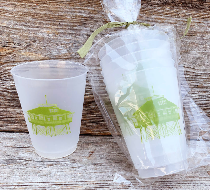 Middle Bay Lighthouse Frosted Cups (set of 5)