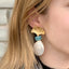Gingko Leaf and pearl earrings