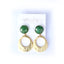 Jade and Gold Hoops