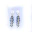 Pearl and Blue Flower Earrings
