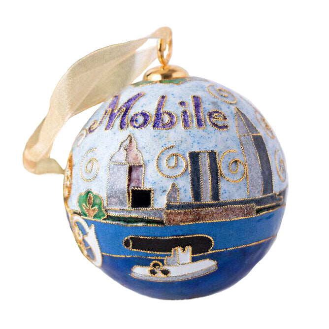 Mobile Crest Cloisonné Ornament